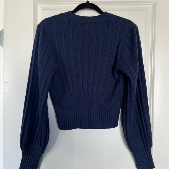 Wilfred Deep Blue Ribbed Cardigan - Picture 2 of 2